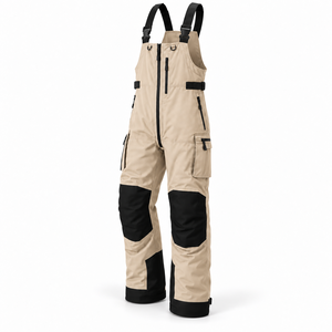 Mens Industrial Workwear Bib Overalls Reinforced <b>Knees</b> Cargo Storage Pockets Front Zip Adjustable <b>Straps</b> Mechanic Work Dungarees - Product Image 1