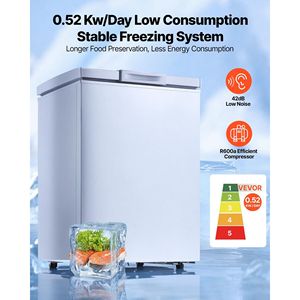 Congelatore Compatto da 3,3 Piedi Cubi con 2 Cestelli Rimovibili Regolabili, Congelatore a Pozzetto con Apertura Superiore Indipendente - Product Image 2