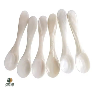 Cuchara de caviar de nácar de bambú natural blanca hecha a mano, ecológica, de lujo, para mesa de fiesta, ARTEX QUANG PHU - Product Image 3