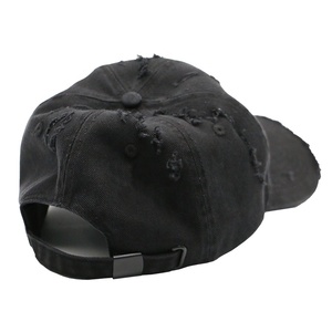 Casquettes de papa non structurées à 6 panneaux, 100 % coton, à visière incurvée, avec logo personnalisé, effet délavé et vieilli, style vintage - Product Image 4