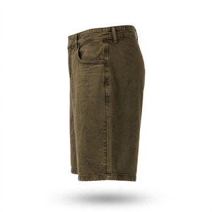 Pantalones Cortos Bermuda de Cintura Alta para Hombre, Talla Grande, Color Personalizado, Lona de Color Sólido, Cierre de Botón, con Bolsillos - Product Image 4