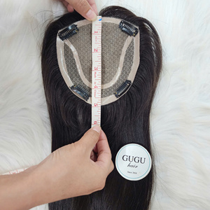 <b>Topper</b> Hair Extension Natural Straight Natural Color <b>Double</b> Drawn Raw Vietnamese Hair Hair Extension For wholesale and Salon - Product Image 4