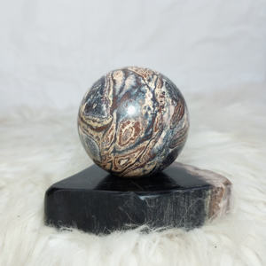 Vente en gros de pierres précieuses naturelles d'Indonésie Batik Jasper Sphère de cristal de guérison artisanale de haute qualité 5cm Technique polie - Product Image 5