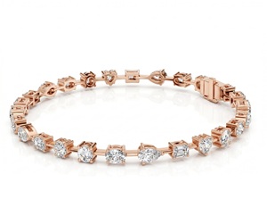 Bracelet tennis multi-coupes en diamant pour femme, Bracelet Symphonie de Diamants, Bracelet tennis Formes Éternelles, Diamants de laboratoire - Product Image 1