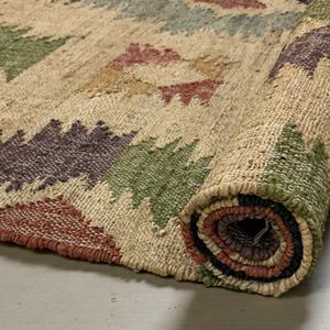 Tapis artisanal en jute naturelle, moderne et abstrait, écologique, antibactérien, adapté aux animaux domestiques, pour le salon et la décoration intérieure - Product Image 4