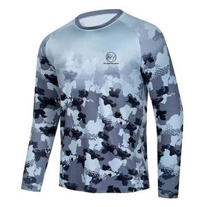 T-shirt de pêche uni 100% polyester pour hommes, confortable, grandes tailles, vêtements pour hommes, imprimé, prix bas - Product Image 1