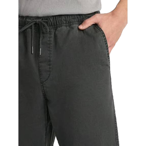 Pantalon de survêtement noir pour homme, taille élastique, cordon de serrage, poches latérales, décontracté, respirant, coupe-vent, 100% coton, léger, hiver - Product Image 4