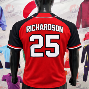 Fabricante OEM de Camisetas de Béisbol para Equipos, Secado Rápido, Transpirables, 100% Poliéster, Personalizadas con Impresión por Transferencia de Calor - Product Image 4