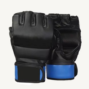 Guantes de MMA Blancos Premium con Ribete Negro, Guantes de Grappling Profesionales para Artes Marciales, Sparring, Entrenamiento de Boxeo con Palma Abierta - Product Image 2