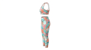 New Arrival Women's Yoga Sets Mid Waist Plaid <b>Pattern</b> Breathable Lightweight 2-Piece <b>Leggings</b> Bra High Quality Seamless Trending - Product Image 3