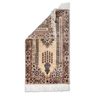 Elegante Alfombra de Oración Floral Beige Persa, Alfombra Islámica de Lujo para Mezquita, Sajjadah Musulmán, Tapete Decorativo para Adoración - Product Image 3