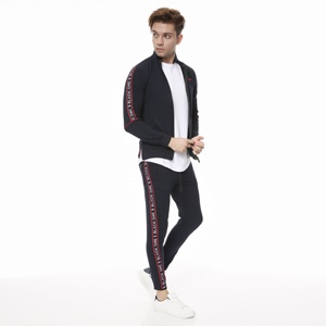 High Quality 2021 New Design Men's Sports Wear Gym Running Clothing Plain Jogger Suits Fitted Blank Tracksuits - Product Image 1