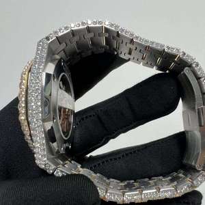 Reloj de Cuarzo con Diamantes de Moissanita de Primera Calidad, Caja de Acero Inoxidable para Uso Diario y de Oficina, Regalo de Lujo en Cantidad al por Mayor - Product Image 4