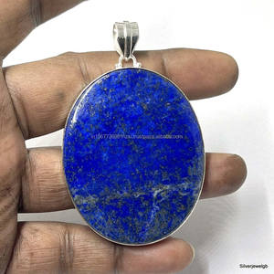 Joyería de Plata de Ley 925 sólida hecha a mano colgante de plata lapislázuli hecho a mano para regalo su cumpleaños - Product Image 1