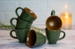 Simple and Elegant Ceramic Mug with Speckled Glaze <b>Neutral</b> Tones Handcrafted Ceramic Tea Mug with Organic Shape and Earthy - Product Image 2