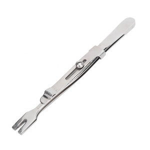 Pince à épiler en acier inoxydable de 5 pouces avec trou intérieur de 1,2 mm pour la manipulation de bijoux corporels et le piercing professionnel - Product Image 1
