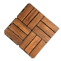 Dalles de terrasse en bois d'acacia de qualité supérieure pour extérieur, villa, appartement, usage polyvalent, style design traditionnel, matériau métallique
