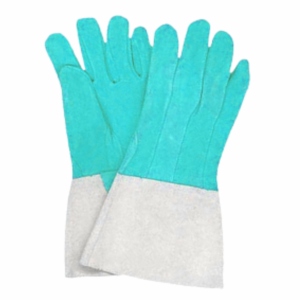 ถุงมือหนังแท้แบบแยกส่วน สำหรับงานหนัก หนังวัวแท้  โลโก้สั่งทำได้  ผิวเรียบ ทนความร้อน  ปลอกแขนนิรภัยสำหรับงานอุตสาหกรรม ขนาด 40 ซม. - Product Image 4