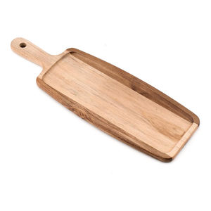Bandeja de Madera de Acacia Rústica de la Mejor Calidad, Bandeja para Servir Comida, Tabla de Quesos, Bandeja para Galletas, para Uso en la Cocina y la Mesa del Comedor - Product Image 1