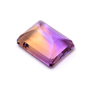 Ametrina AAA+ de 15x18 mm, piedra facetada de corte octogonal, ametrina bicolor natural, piedra preciosa semipreciosa suelta, corte octogonal para joyería. - Product Image 1