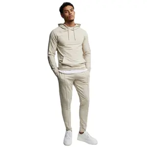 Hooded cotton polyester track suit for men top latest Sale Hoodie and short set for men gray color Quick dry track suit
