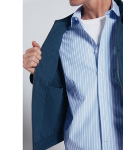 เสื้อแจ็กเก็ตผ้ายีนส์สำหรับผู้ชายเสื้อแจ็กเก็ตฤดูหนาวคอระบายอากาศผ้าฝ้ายทอลายทแยง - Product Image 4