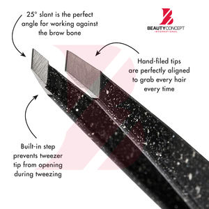 Pinzas de Acero Inoxidable Negras 2026, Modernas y Personalizadas, Ideales para Dar Forma a las Cejas, Depilación Facial y Recorte - Product Image 5