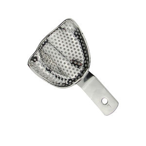 Plateaux d'empreinte dentaire en acier inoxydable allemand pour dents supérieures et inférieures, supports et récipients d'empreinte dentaire pour la fabrication de prothèses dentaires - Product Image 2