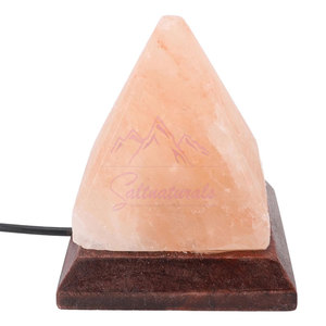 Lampe de sel himalayenne décorative en forme de pyramide, lampe de sel himalayenne en pierre naturelle en forme de pyramide pour la décoration de la pièce - Product Image 2