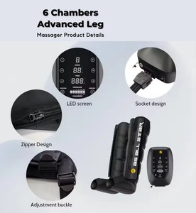 <b>Leg</b> Air Compression Massager 6-Chamber Remote Sports Recovery Circulation Relief CE OEM ODM AS ALL STAR - Product Image 5