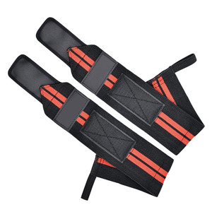 Bandes de compression flexibles professionnelles pour la musculation, la gym et le fitness - Polyester et coton avec fermeture à boucle magnétique - Product Image 3