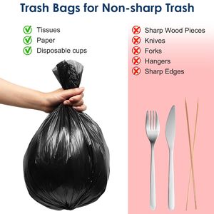 5 Rollos de 50 Bolsas de Basura Negras Desechables sin Perfume, Resistentes a Fugas, para Acampar, Inodoros y Uso Doméstico General - Product Image 6