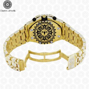 Montre de luxe Charm_Jewells en acier inoxydable, boîtier 40 mm, cadran analogique, verre saphir, mouvement mécanique unisexe, date automatique, fonction push - Product Image 2