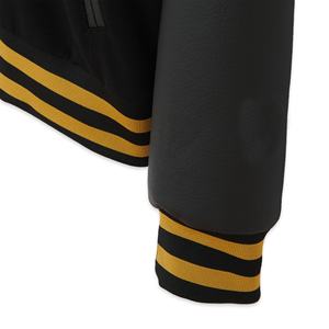 Veste de baseball personnalisée de haute qualité avec logo, manches en cuir, en laine, pour hommes - Product Image 4