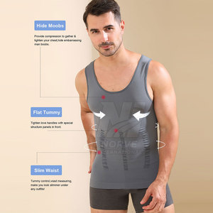 Durable Smooth Fabric Gym Wear Flexible Movement Sports Base Layer Sleeveless <b>Compression</b> <b>Shirt</b> - Product Image 2