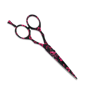 2026 Flower Paper Coated Hair Cutting Barber Scissors 5.5 Adjustable Finger Rest Stainless Steel Salon Scissors - Product Image 4