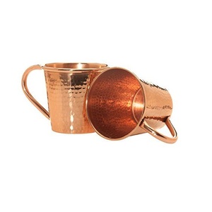 pure copper moscow mule <b>mugs</b> traditional style drinkware <b>set</b> for chilled beverages kitchen bar party essentials - Product Image 6