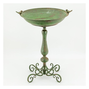 Mangeoire à oiseaux décorative suspendue en métal avec revêtement antirouille, design résistant aux intempéries pour balcon et jardin - Product Image 4