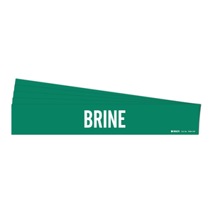 Marqueur de tuyaux flexible Brady BRINE 4 po H x 24 po L pour l'identification des tuyaux intérieurs et extérieurs - Product Image 1