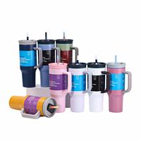 Nouvelle bouteille isotherme personnalisée en acier inoxydable 304 de 40 oz, gourde portable grande capacité avec poignée pour camping et activités de plein air