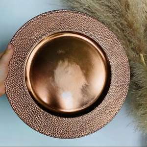 Última Novedad: Plato de Cobre Antiguo para Servir, Tamaño y Estilo Personalizados, Platos y Vajilla Metálica para Eventos de Aniversario, Fiestas y Suministros de Mesa - Product Image 1