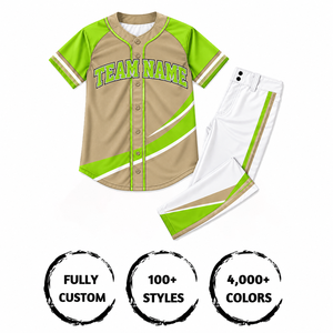 Conjunto de camiseta de béisbol para adultos, manga corta, estampado sublimado, absorbe la humedad, 100% poliéster, nombre del equipo, número personalizable - Product Image 4