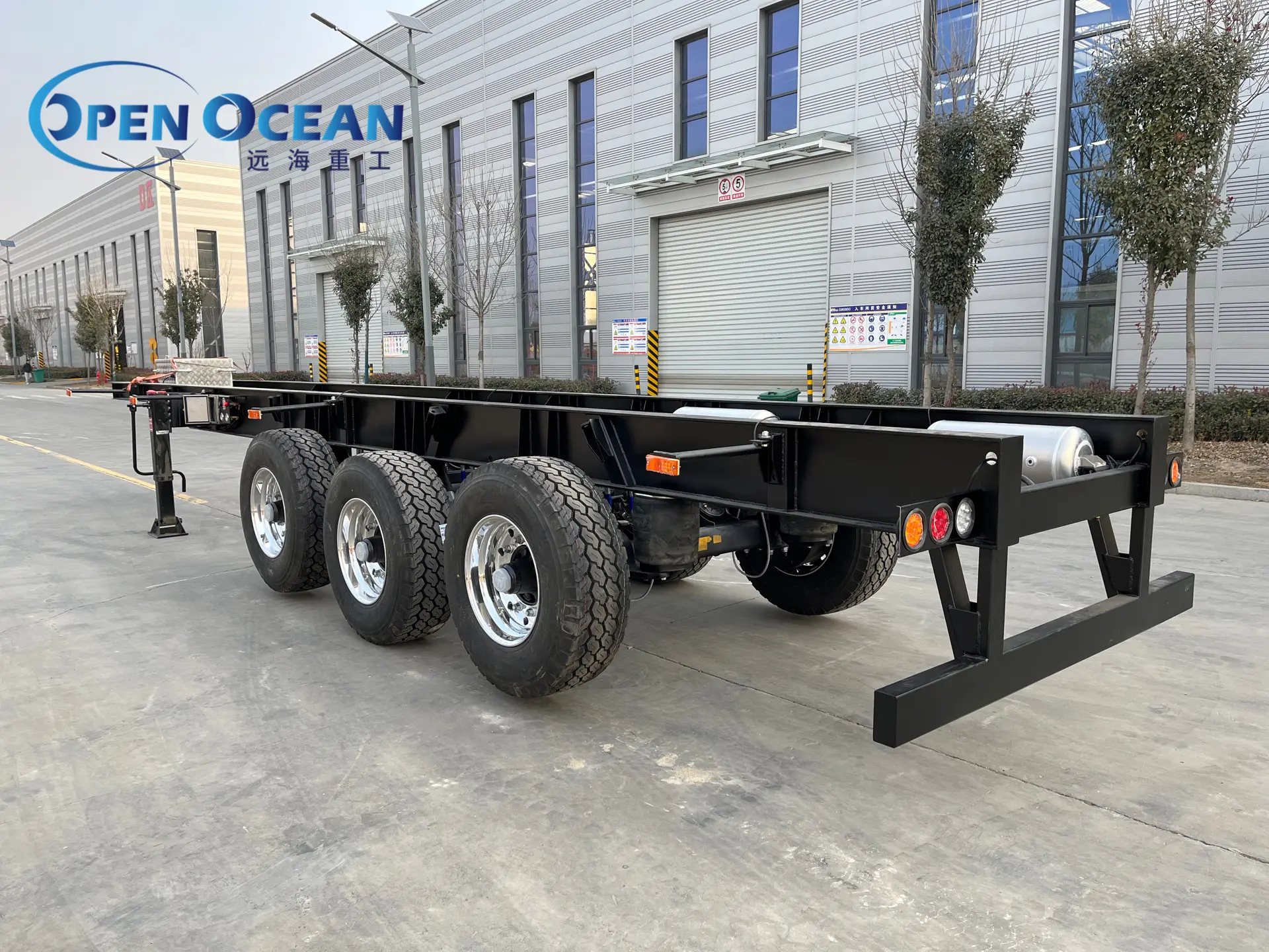 3 Assen 20ft 40ft 45ft Container Transport Chassis Skelet Truck Oplegger