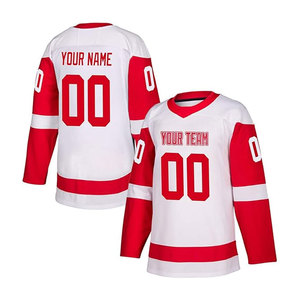 Maillot de hockey sur glace personnalisé blanc et vert en dentelle royale, service OEM, 100 % polyester, séchage rapide, respirant, nom d'équipe personnalisé - Product Image 2