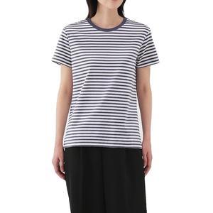 Camisetas de Verano a Rayas de Manga Corta para Mujer, Transpirables, Casuales, de Primera Calidad, Tallas Grandes, con Logotipo Bordado, Tejido Liso Teñido - Product Image 1