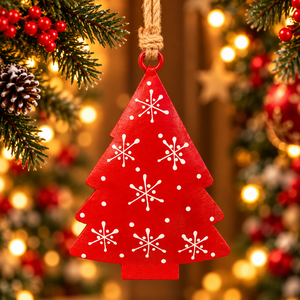 Adorno Navideño Metálico para Colgar en la Pared con Campanas Decorativas, Detalles de Cuentas y Diseño de Copo de Nieve - Product Image 4