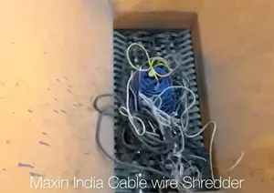 เครื่องย่อยสายเคเบิลทองแดงแบบสองเพลา กำลังการย่อย 1000 กก./ชม. เครื่องย่อยขยะอิเล็กทรอนิกส์ - Product Image 4