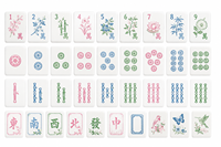 Nouvelles Innovations : Jeu de Mahjong de Voyage Personnalisé Orange, Thème Côtier Américain, Mini Tuiles Violettes Mary Benson