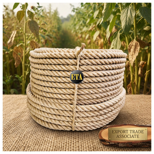 Sac en corde de jute polie de 52 mm (plus de 5,2 cm) pour CB CRM CRT CRX, motif brut, en toile de jute, absorbant l'humidité, écologique, multi-usages - Product Image 1