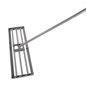 Rastrello in Metallo Resistente per Giardino, Cortile, Terreni Agricoli, Campi da Golf, Livellamento di Sabbia e Compost con Manico Lungo 79,5 cm - Product Image 2